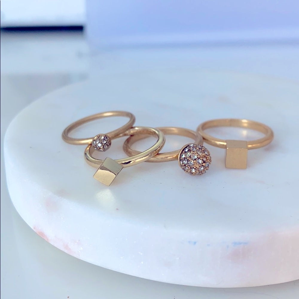 Set of 4 Madewell rings